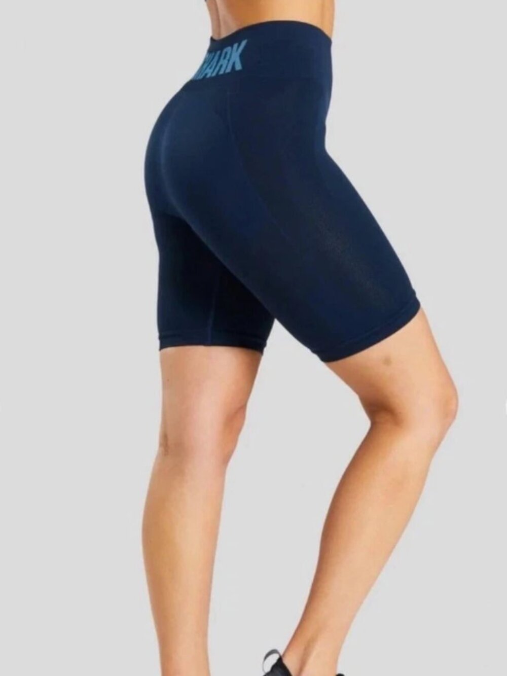 Gym Shark Flex Dark Blue Butt Scrunch Cyclist Legging Shorts